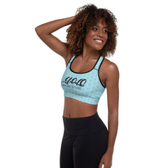 Y.O.L.O BLUE Padded Sports Bra