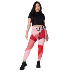 Y.O.L.O PINK Bottom Leggings w/ Pockets