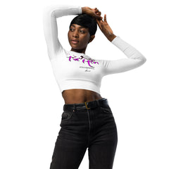 Y.O.L.O Long-Sleeve Crop Top