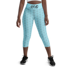 Y.O.L.O BLUE Capri Leggings