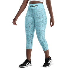 Y.O.L.O BLUE Capri Leggings